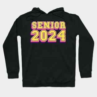 Vintage tipography Senior 2024 Hoodie